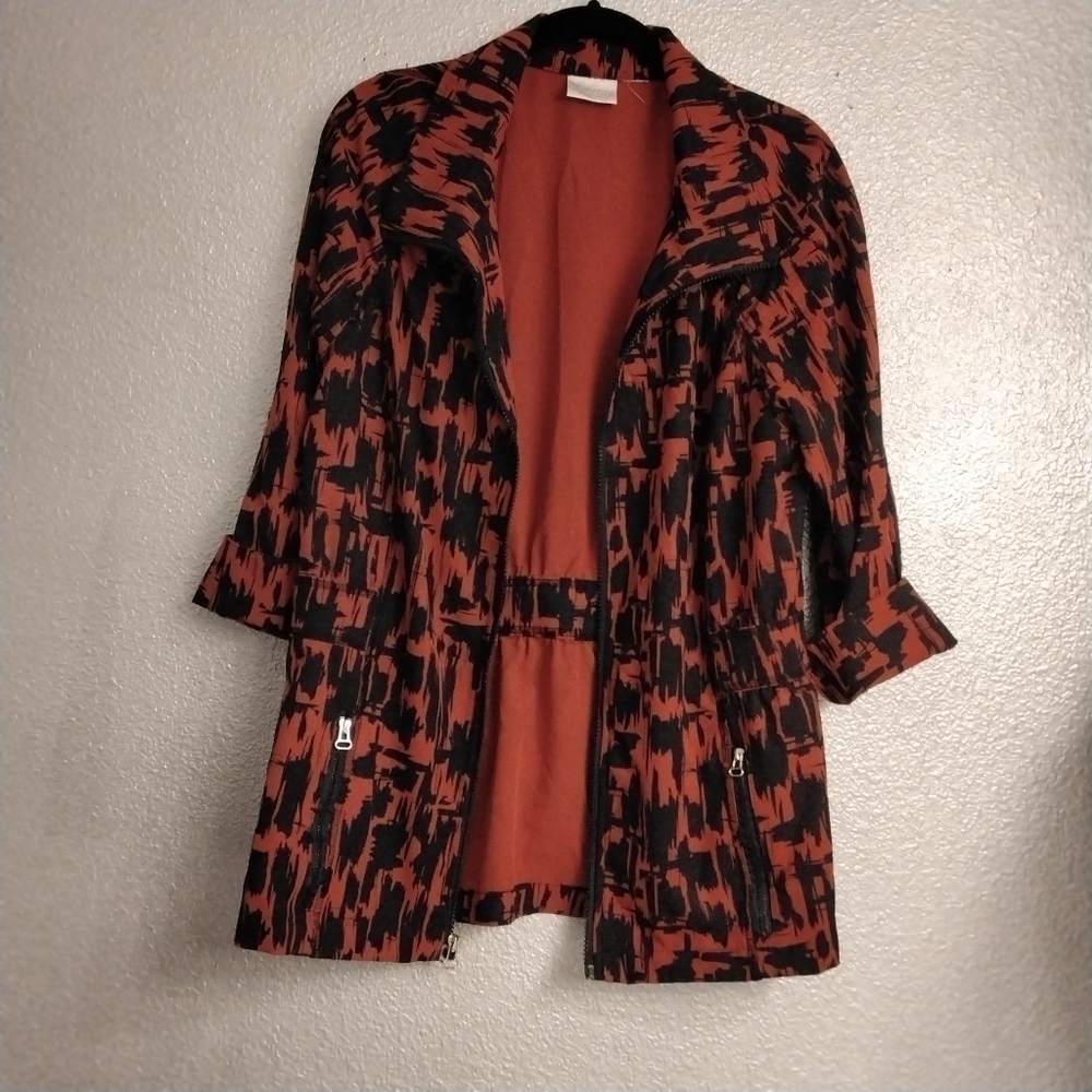 Zenergy by Chico's women's lightweight black & red jacket